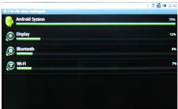 eLocity A7 - To access battery use detail - 1