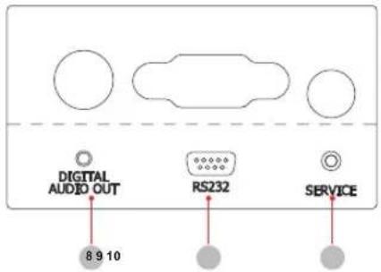 DIGITAL AUDIO OUT RS232 SERVICE 8910