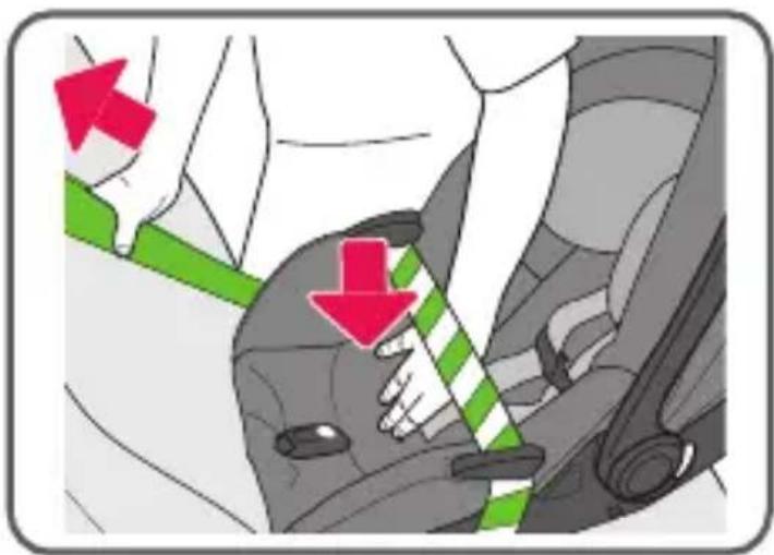 Evenflo SecureMax - Installing the Carrier with the Vehicle Seat Belt/Shoulder Belt (cont.) - 2