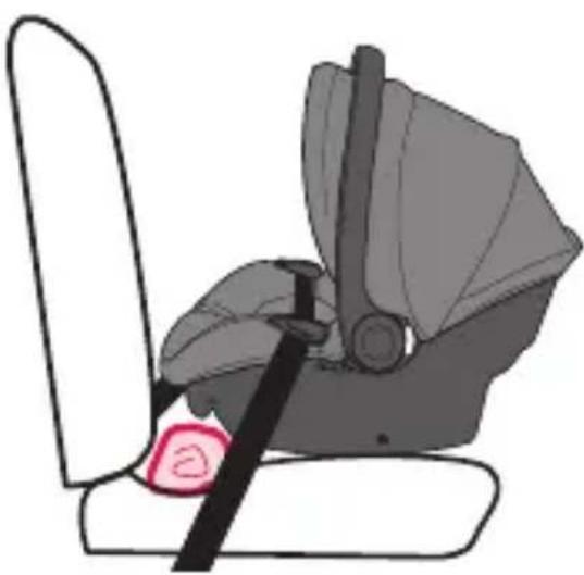 Evenflo SecureMax - Installing the Carrier with the Vehicle Seat Belt/Shoulder Belt - 3