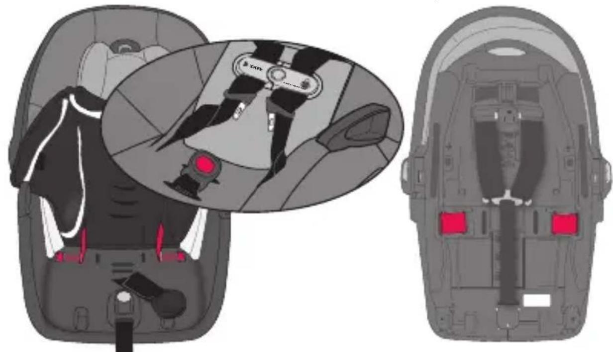 Evenflo SecureMax - Changing the Waist Strap Position (cont.) - 1