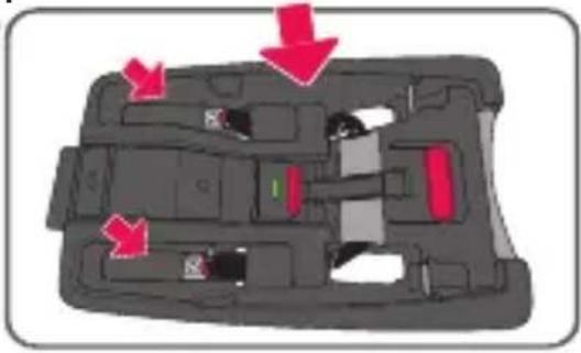 Evenflo SecureMax - Installing the Base with the Vehicle Seat Belt/Shoulder Belt - 3
