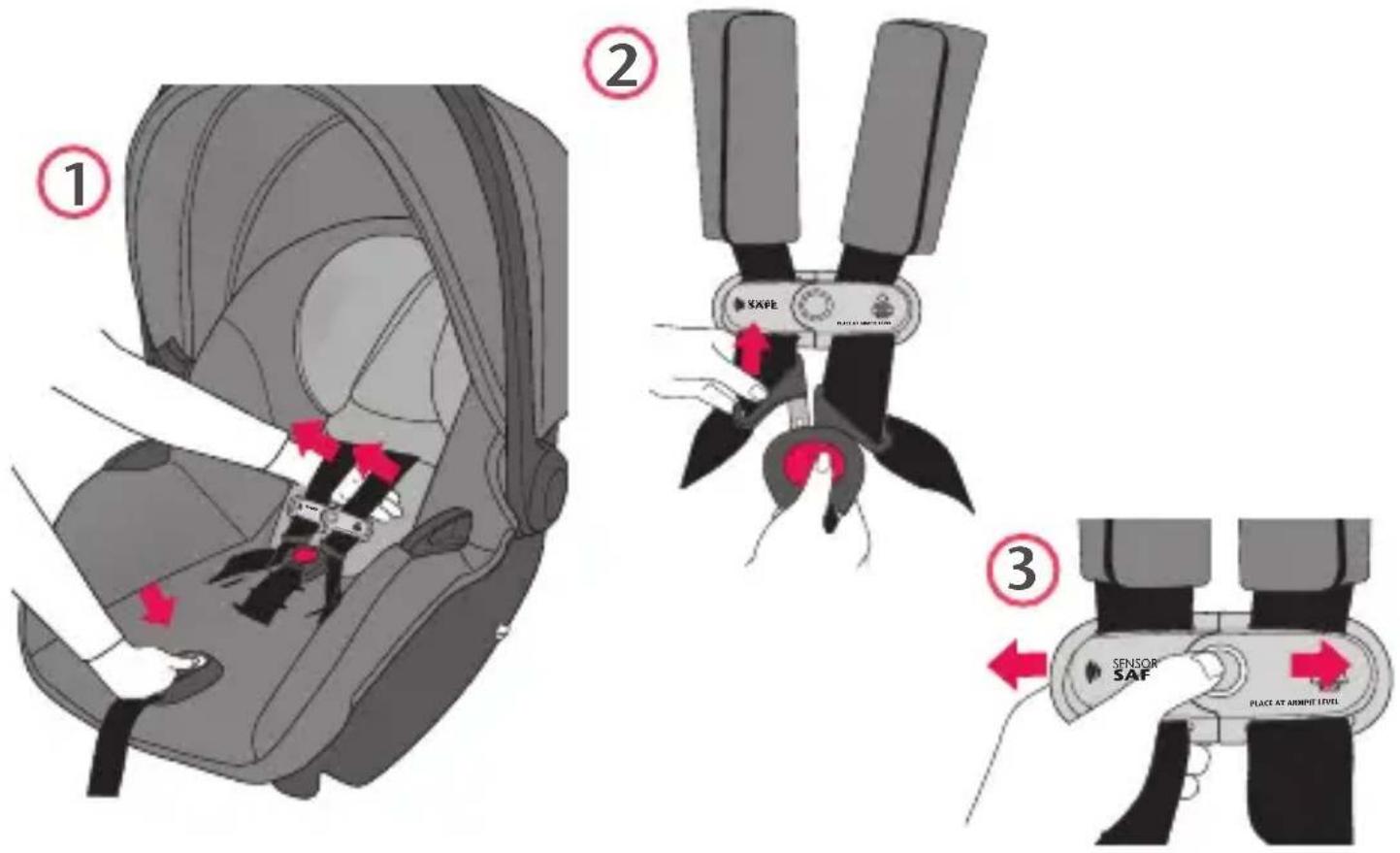 Evenflo SecureMax - REPLACING THE SENSORSAFE™ CHEST CLIP BATTERY. - 1