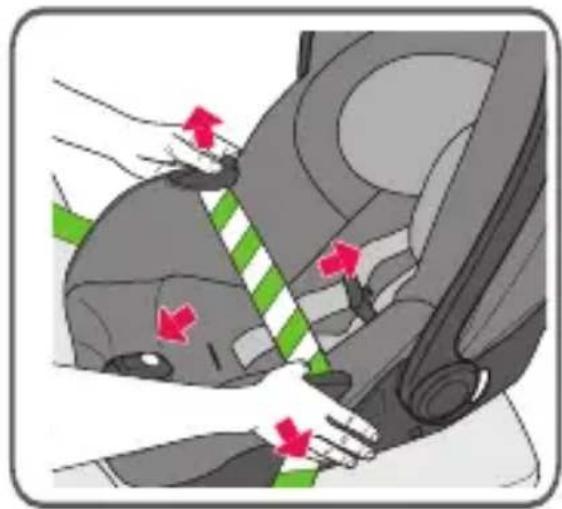 Evenflo SecureMax - Installing the Carrier with the Vehicle Seat Belt/Shoulder Belt (cont.) - 3