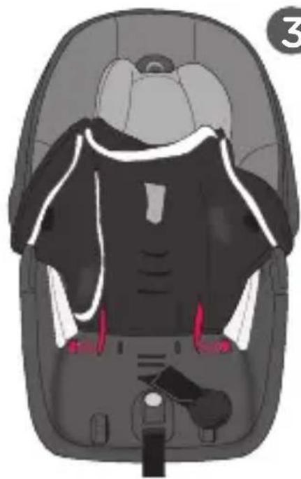 Evenflo SecureMax - Changing the Waist Strap Position (cont.) - 3