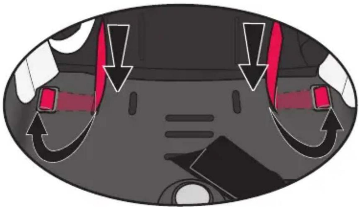 Evenflo SecureMax - Changing the Waist Strap Position (cont.) - 1