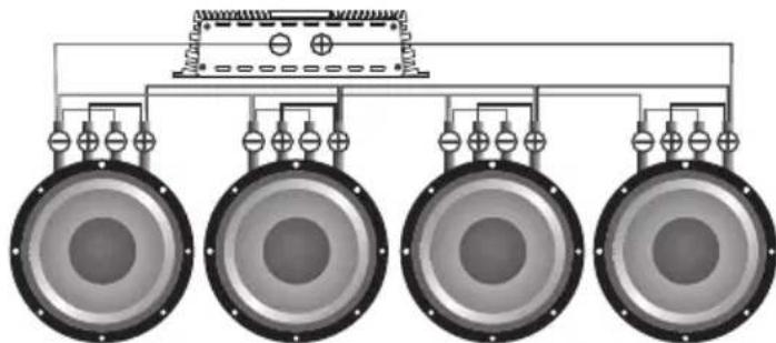 Deaf Bonce Machete ML-12R D4 - Subwoofers in series, coils in parallel - 12