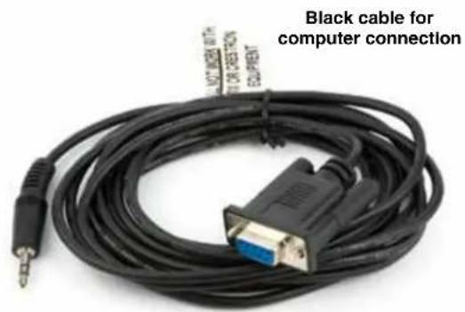 Black cable for computer connection