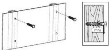 Gabor FSM-L - Attaching the Wall Bracket to Wooden Studs - 5