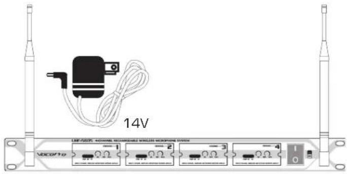 14V LRF/FLUOPLA 40WAL WIREAMABLE WIRELESS WIREPOPE SYSTEM VOCO/TO 1 2 3 4 10