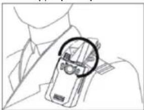 Line drawing of a person holding a smartphone with a circular arrow pointing to the screen (no text or symbols)