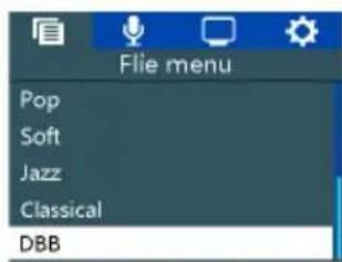 Flie menu Pop Soft Jazz Classical DBB
