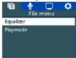 File menu Equalizer Playmode