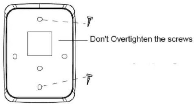 Don't Overtighten the screws