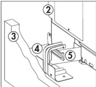 Technical diagram showing labeled mechanical components with numbered annotations