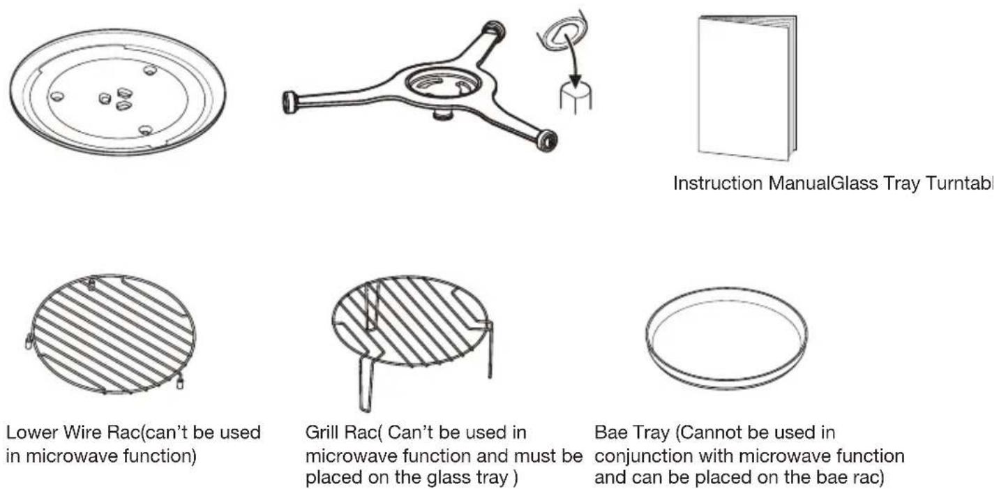 Magic Chef MC110AMST - Names of Oven Parts and Accessories - 1