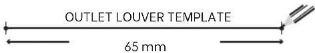 OUTLET LOUVER TEMPLATE 65 mm