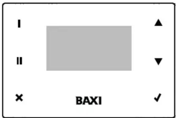 I II × BAXI ▲ ▼ ✓