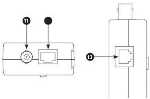 Diagram showing two labeled electrical connectors with numbered pins and connection points