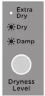 Extra Dry Dry Damp Dryness Level