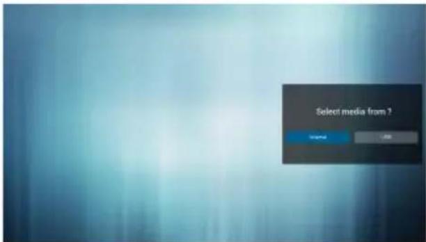 Select media from ? Import Delete