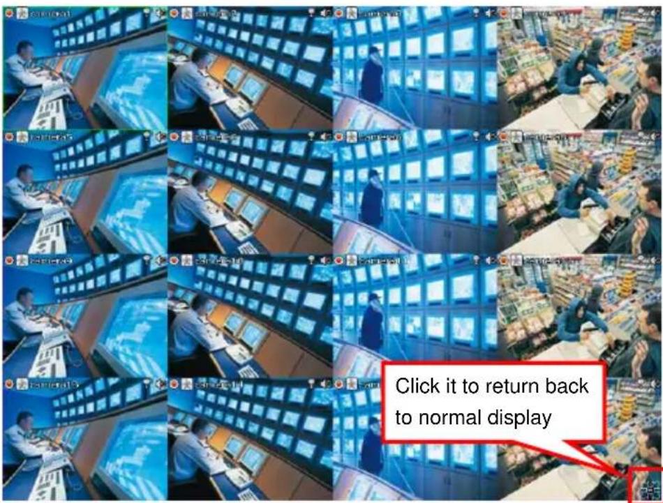 Click it to return back to normal display