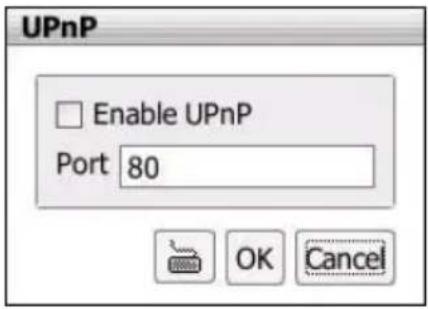 UPnP Enable UPnP Port 80 OK Cancel