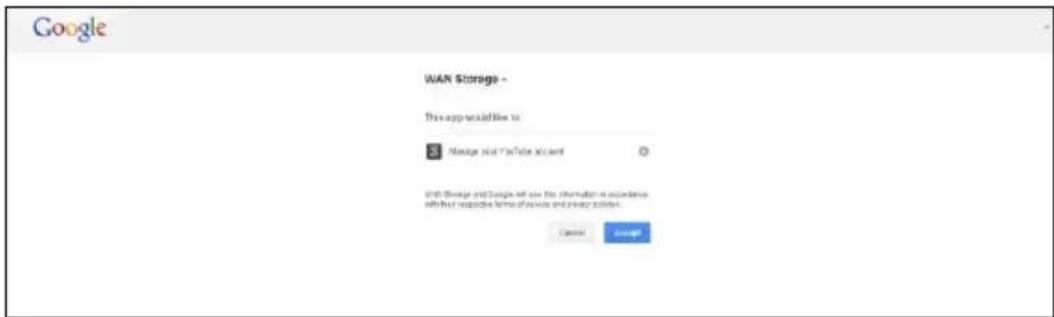 Google WAR Storage - This approach like to Manage your YouTube account With Google and Google will use this information in accordance with your respective terms of service and privacy details. Cancel Help