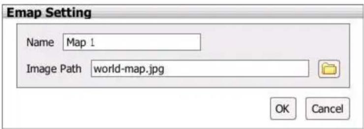 Emap Setting Name Map 1 Image Path world-map.jpg OK Cancel
