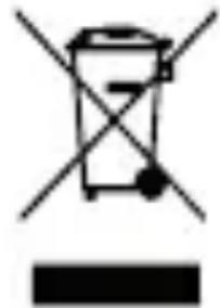 Symbol of a trash bin crossed out by a diagonal line, indicating no waste or discharge