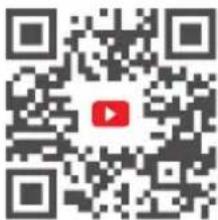QR code with a red YouTube logo in the center, likely linking to a digital service or website.