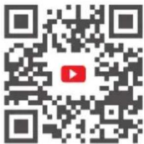 QR code with a red YouTube logo in the center, likely linking to a digital service or website.