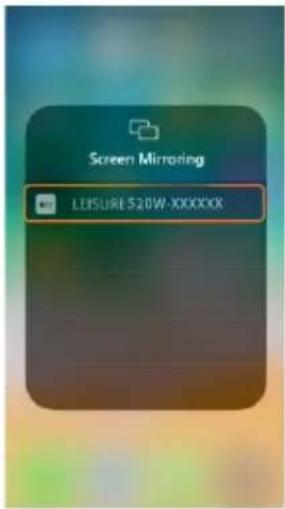 Screen Mirroring LEISURE S20W-XXXXXX