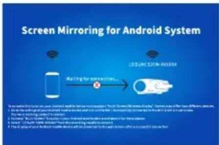 Screen Mirroring for Android System Aging for connection... LED audio video control