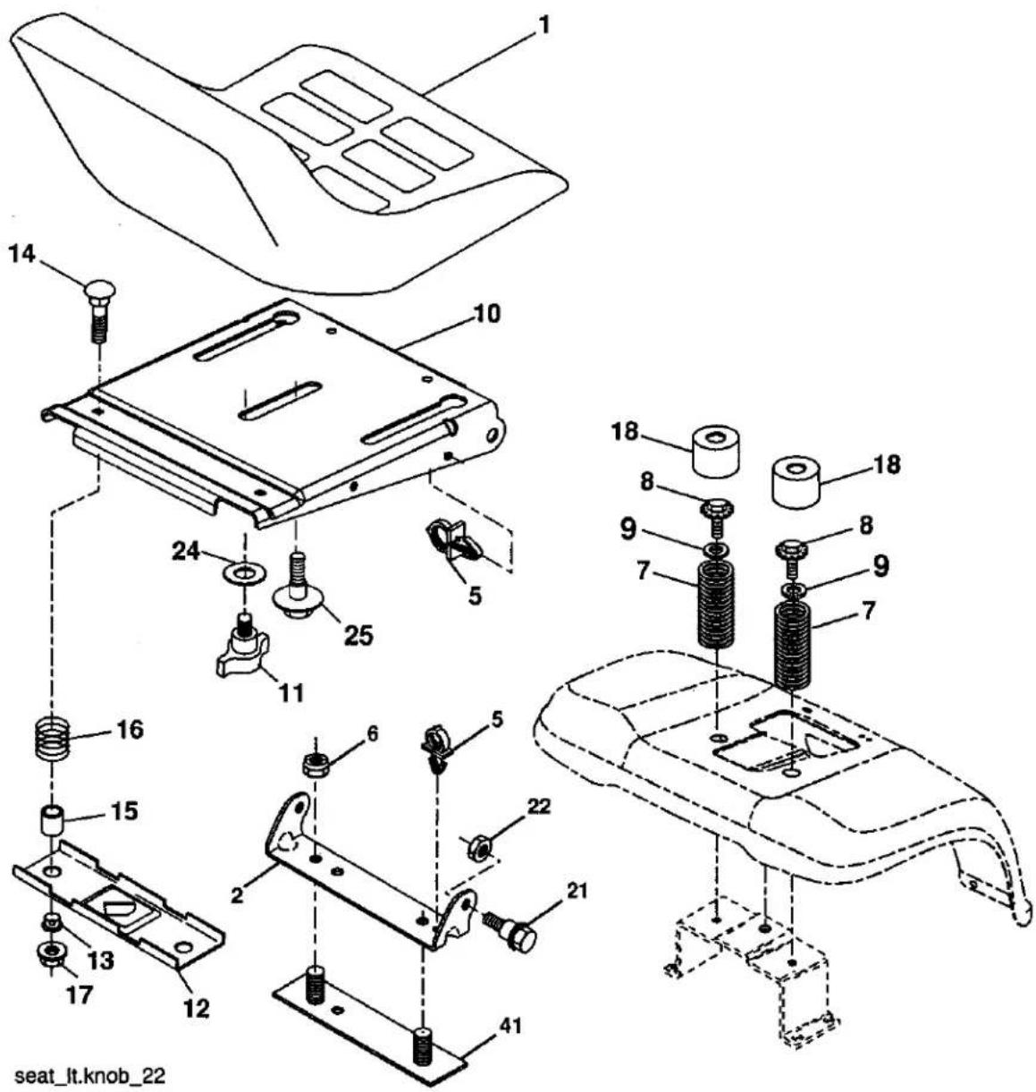 Craftsman 917.275685 - SEAT ASSEMBLY - 1