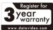 DataVideo MS-4000 - Three Year Warranty - 1