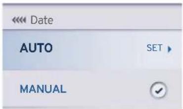 Date AUTO SET MANUAL