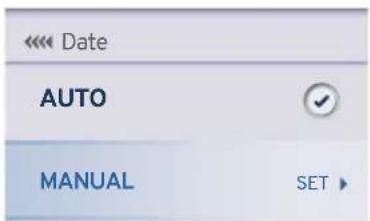 Date AUTO MANUAL SET