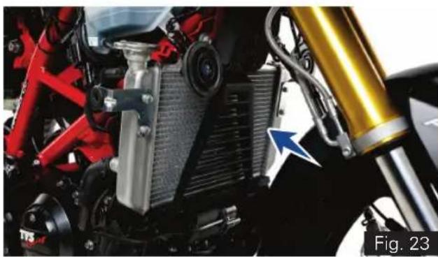 TVS Apache RR 310 BTO - Cooling System (Radiator) (ref. Fig. 23) - 1