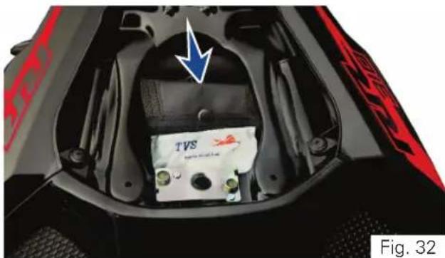 TVS Apache RR 310 BTO - To open the rider seat: - 1