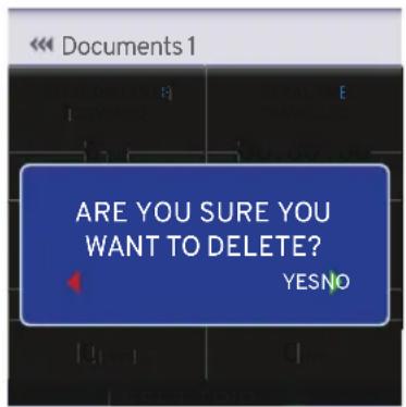 ARE YOU SURE YOU WANT TO DELETE? YESNO
