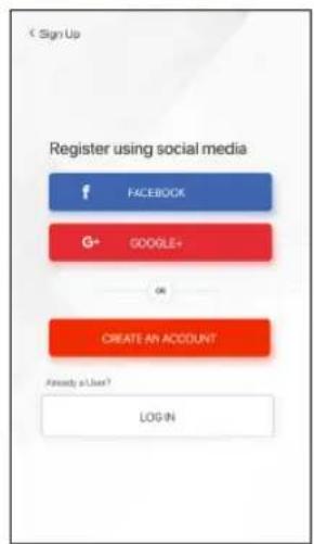 < Sign Up Register using social media f FACEBOOK G+ GOOGLE+ OR CREATE ANY ACCOUNT Already a User? LOGIN