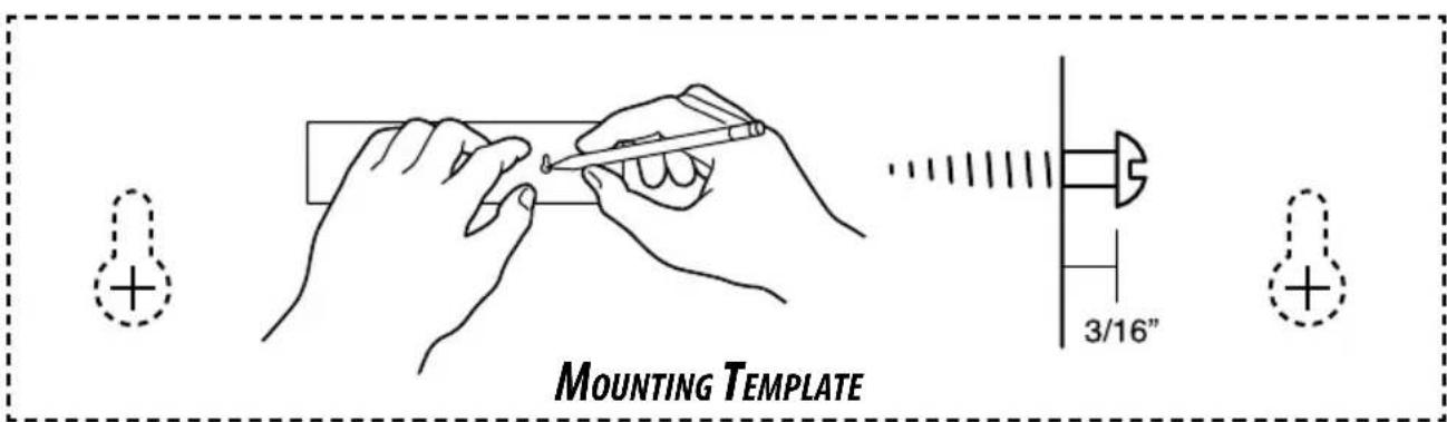 MOUNTING TEMPLATE 3/16"