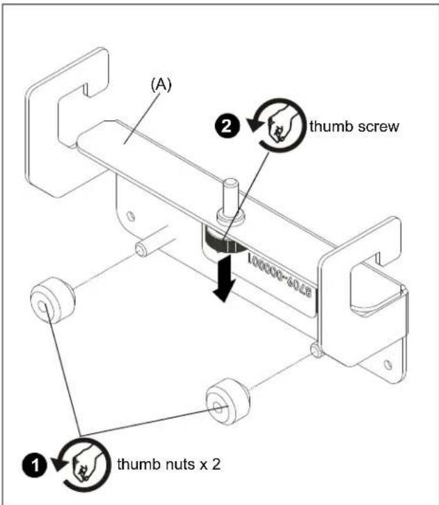 (A) ② thumb screw 100000-60GB ① thumb nuts x 2