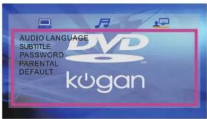 AUDIO LANGUAGE SUBTITLE PASSWORD PARENTAL DEFAULT DVD kogan