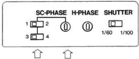 SC-PHASE H-PHASE SHUTTER 1 2 3 4 1/60 1/100