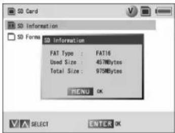 Elmo SUV-Cam PRO - SD card information - 2