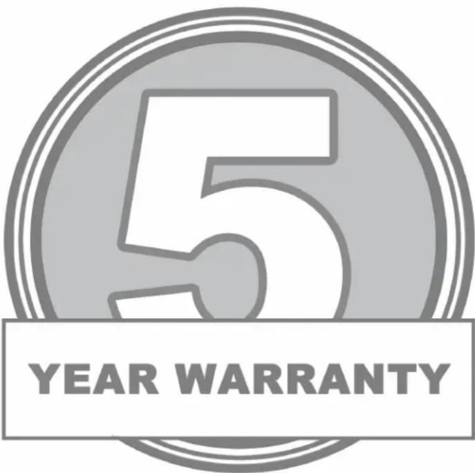 5 YEAR WARRANTY