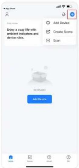 App Store Enjoy a cozy life with ambient indicators and device rules. Add Device Create Scene Scan No devices Add Device