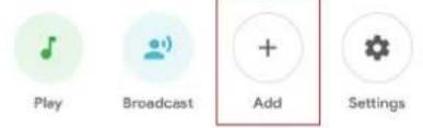 Play Broadcast Add Settings